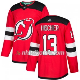 New Jersey Devils Trikot Nico Hischier 13 Adidas 2017-2018 Rot Authentic - Herren